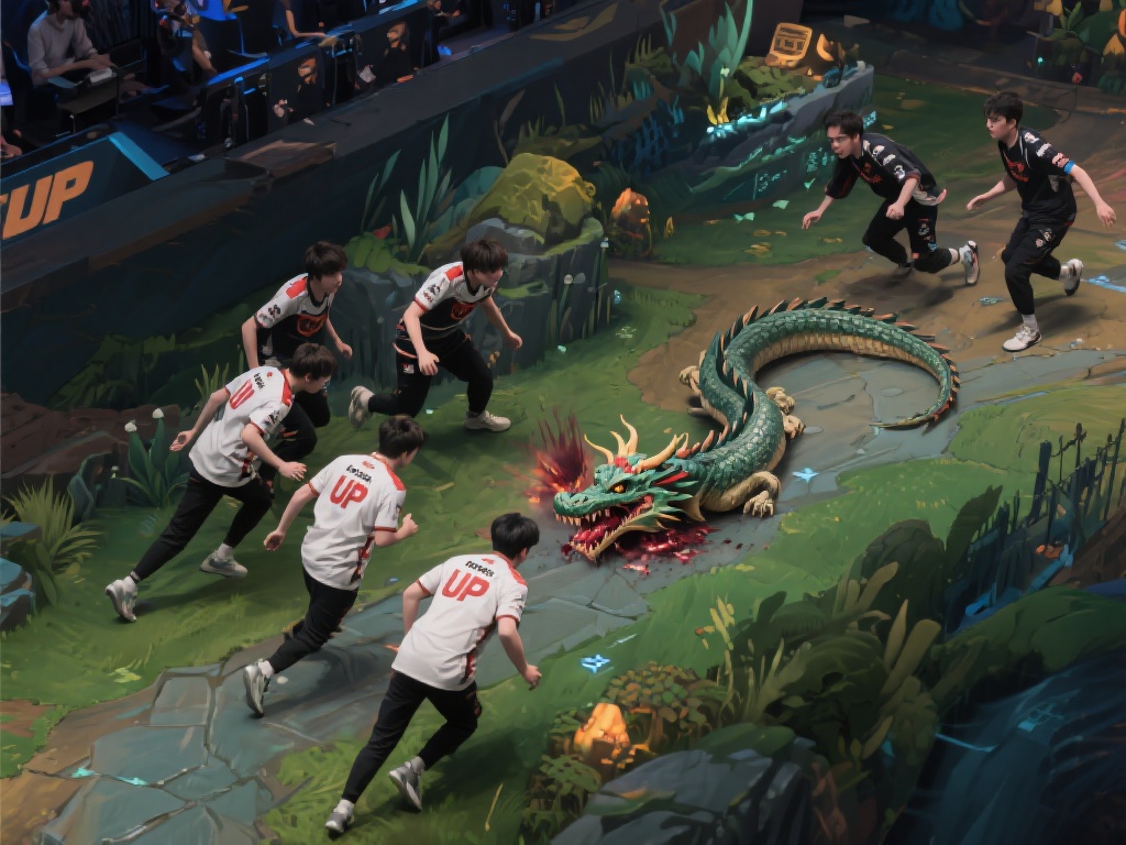 UP集中火力先手击杀Monki，掌控局势夺第二龙